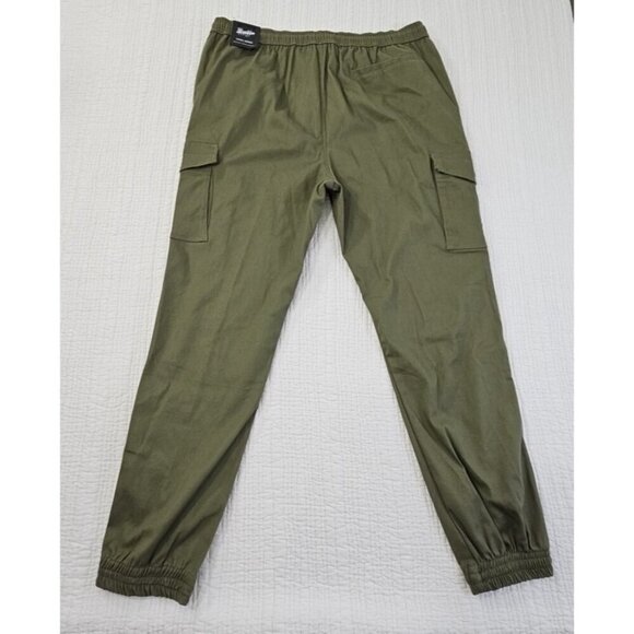 Brooklyn Cloth Cargo Jogger Men's XL (36x32) Army Green Drawstring NWT Stretch - Picture 2 of 16